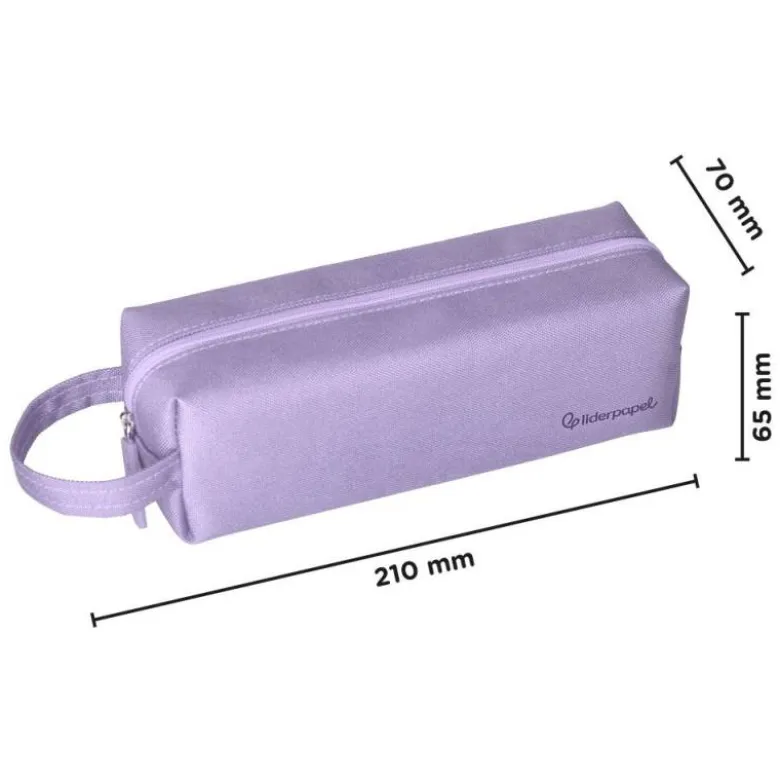 ESTUCHE PORTATODO LIDERPAPEL CLASSIC RECTANGULAR CON ASA 210X70MM LILA