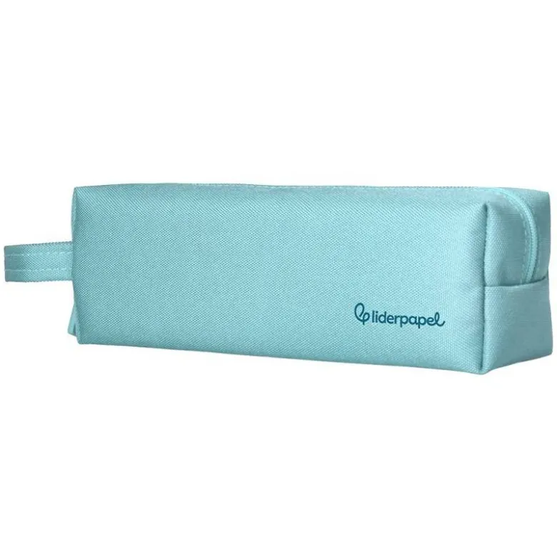 ESTUCHE PORTATODO LIDERPAPEL CLASSIC RECTANGULAR CON ASA 210X70MM AZUL CELESTE