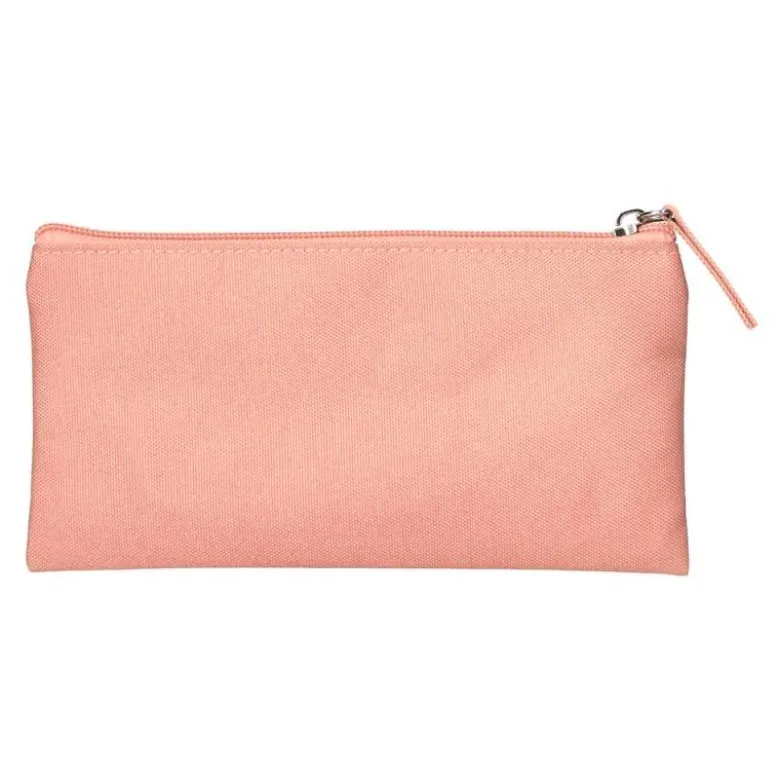ESTUCHE PORTATODO LIDERPAPEL PLANO ANCHO UNA CREMALLERA 200X100 MM ROSA MELOCOTON