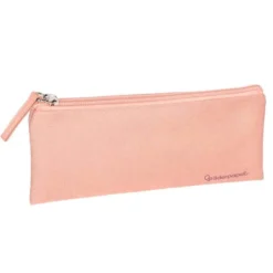 ESTUCHE PORTATODO LIDERPAPEL PLANO ANCHO UNA CREMALLERA 200X100 MM ROSA MELOCOTON