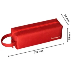 ESTUCHE PORTATODO LIDERPAPEL CLASSIC RECTANGULAR CON ASA 210X70MM ROJO