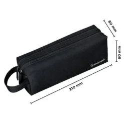 ESTUCHE PORTATODO LIDERPAPEL CLASSIC RECTANGULAR CON ASA 2 CREMALLERAS 210 X80MM NEGRO