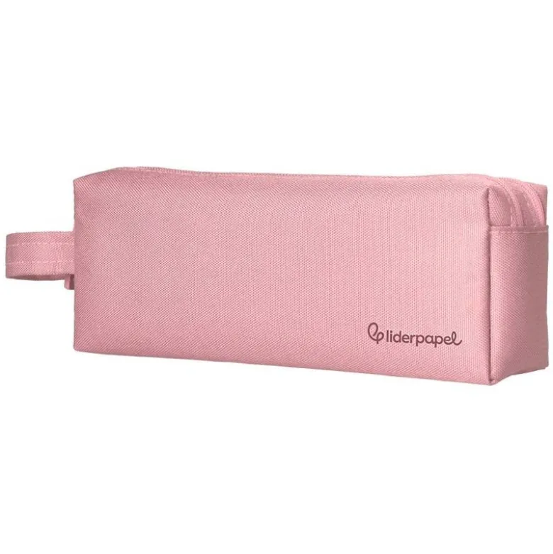 ESTUCHE PORTATODO LIDERPAPEL CLASSIC RECTANGULAR CON ASA 2 CREMALLERAS 210 X80MM ROSA