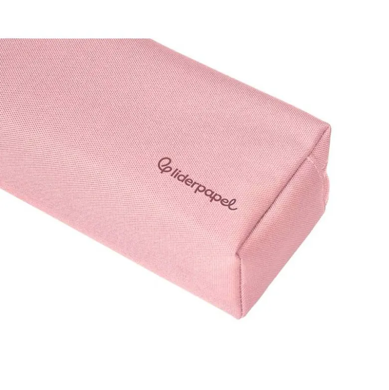 ESTUCHE PORTATODO LIDERPAPEL CLASSIC RECTANGULAR CON ASA 2 CREMALLERAS 210 X80MM ROSA