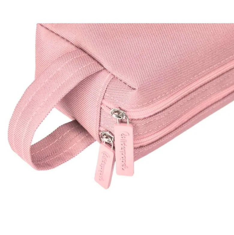 ESTUCHE PORTATODO LIDERPAPEL CLASSIC RECTANGULAR CON ASA 2 CREMALLERAS 210 X80MM ROSA