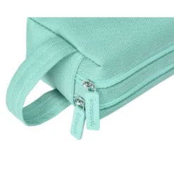 ESTUCHE PORTATODO LIDERPAPEL CLASSIC RECTANGULAR CON ASA 2 CREMALLERAS 210 X80MM VERDE MANZANA