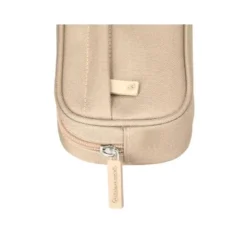 ESTUCHE PORTATODO LIDERPAPEL CLASSIC OVALADO 2 CREMALLERAS CON BOLSILLO DELANTERO 210X90MM CREMA