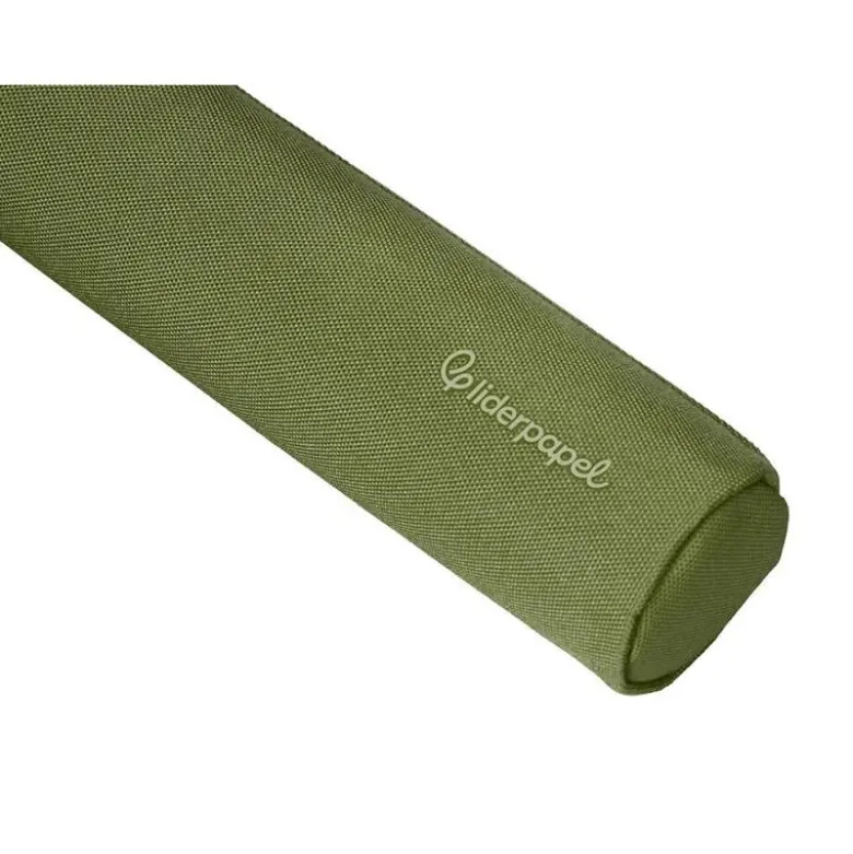 ESTUCHE PORTATODO LIDERPAPEL SLIM CILINDRICO 220X45MM VERDE MILITAR