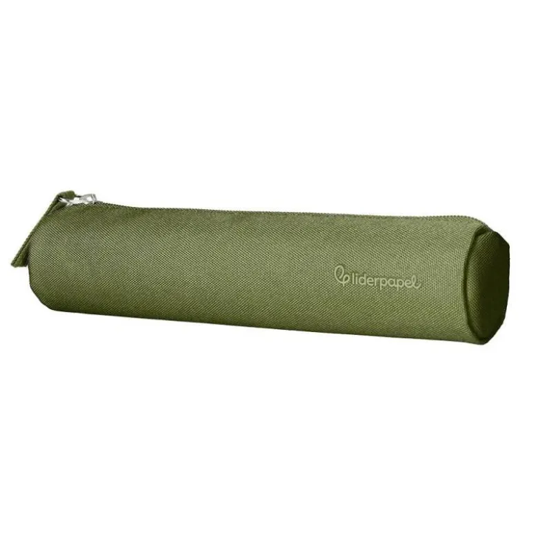 ESTUCHE PORTATODO LIDERPAPEL SLIM CILINDRICO 220X45MM VERDE MILITAR
