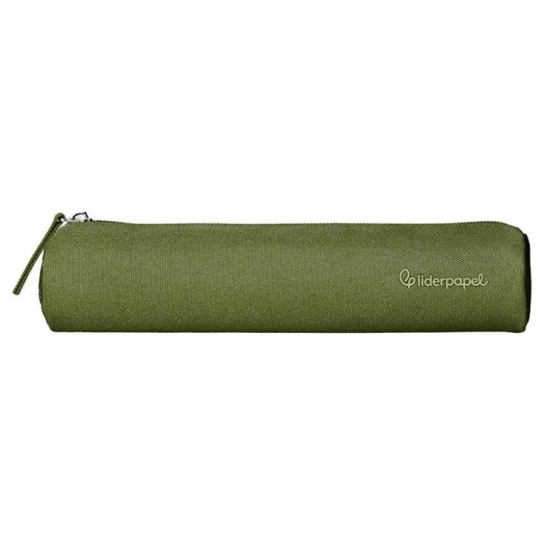ESTUCHE PORTATODO LIDERPAPEL SLIM CILINDRICO 220X45MM VERDE MILITAR