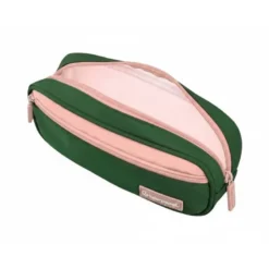ESTUCHE PORTATODO LIDERPAPEL DUO 2 CREMALLERAS CON BOLSILLOFRONTAL VERDE MILITAR 220X90X50 MM