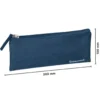 ESTUCHE PORTATODO LIDERPAPEL PLANO ANCHO UNA CREMALLERA 200X100 MM AZUL MARINO