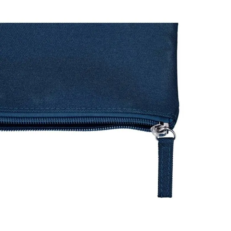 ESTUCHE PORTATODO LIDERPAPEL PLANO ANCHO UNA CREMALLERA 200X100 MM AZUL MARINO