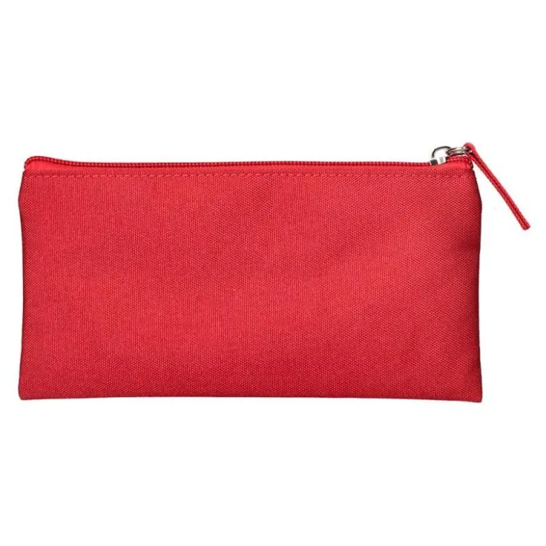 ESTUCHE PORTATODO LIDERPAPEL PLANO ANCHO UNA CREMALLERA 200X100 MM ROJO
