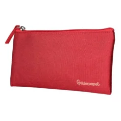 ESTUCHE PORTATODO LIDERPAPEL PLANO ANCHO UNA CREMALLERA 200X100 MM ROJO