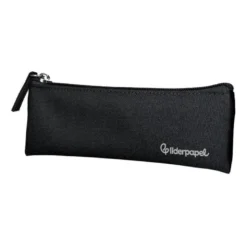 ESTUCHE PORTATODO LIDERPAPEL PLANO ESTRECHO UNA CREMALLERA 200X60 MM NEGRO