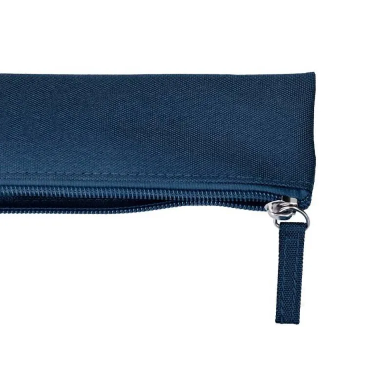 ESTUCHE PORTATODO LIDERPAPEL PLANO ESTRECHO UNA CREMALLERA 200X60 MM AZUL MARINO