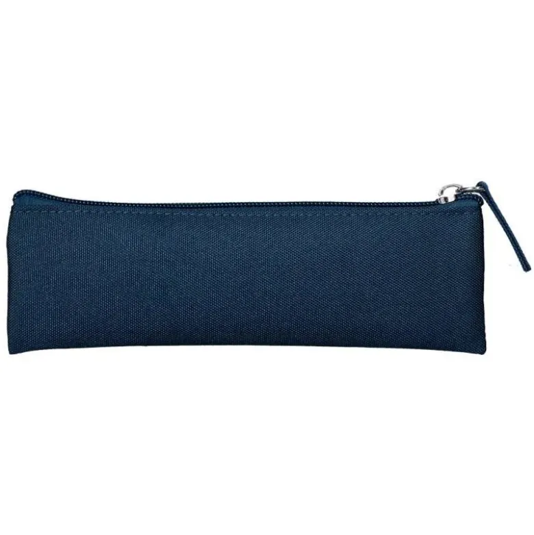 ESTUCHE PORTATODO LIDERPAPEL PLANO ESTRECHO UNA CREMALLERA 200X60 MM AZUL MARINO