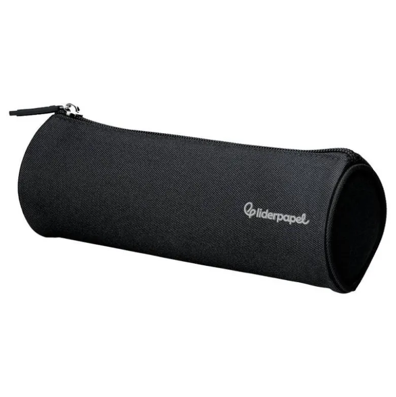ESTUCHE PORTATODO LIDERPAPEL CLASSIC CILINDRICO ANCHO 210X70MM NEGRO