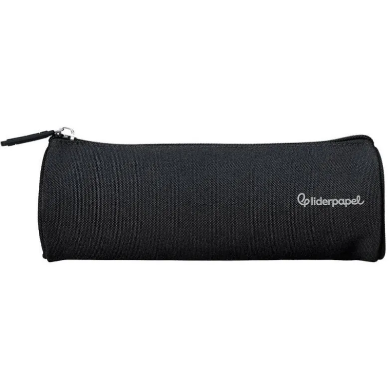 ESTUCHE PORTATODO LIDERPAPEL CLASSIC CILINDRICO ANCHO 210X70MM NEGRO
