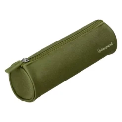 ESTUCHE PORTATODO LIDERPAPEL CLASSIC CILINDRICO ANCHO 210X70MM VERDE MILITAR
