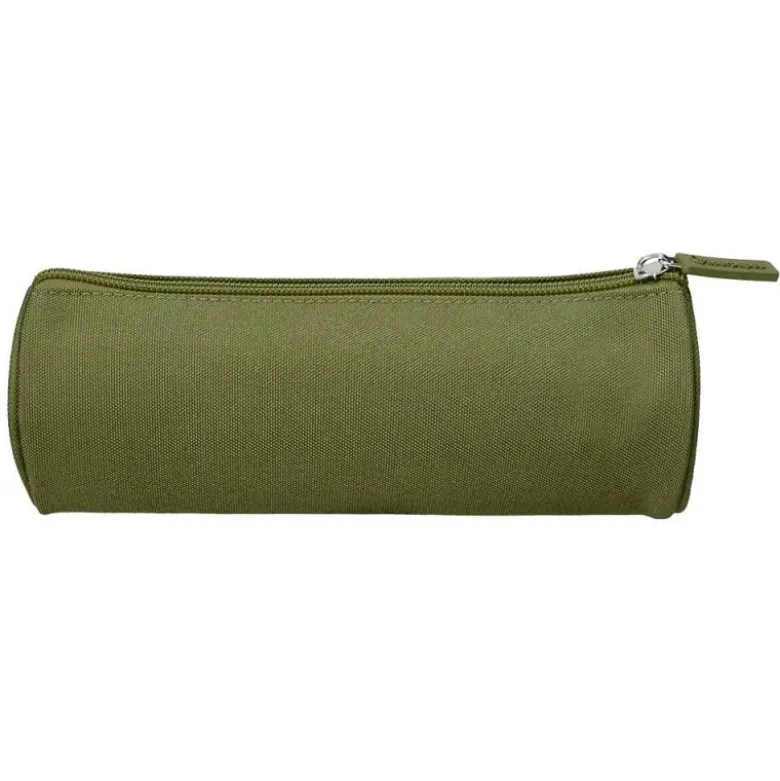ESTUCHE PORTATODO LIDERPAPEL CLASSIC CILINDRICO ANCHO 210X70MM VERDE MILITAR