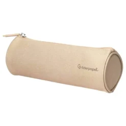 ESTUCHE PORTATODO LIDERPAPEL CLASSIC CILINDRICO ANCHO 210X70MM CREMA