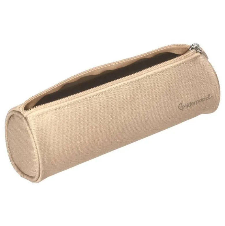 ESTUCHE PORTATODO LIDERPAPEL CLASSIC CILINDRICO ANCHO 210X70MM CREMA