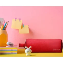 ESTUCHE PORTATODO LIDERPAPEL CLASSIC RECTANGULAR CON ASA 2 CREMALLERAS 210 X80MM ROJO