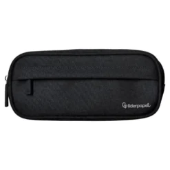 ESTUCHE PORTATODO LIDERPAPEL CLASSIC OVALADO 2 CREMALLERAS CON BOLSILLO DELANTERO 210X90MM NEGRO