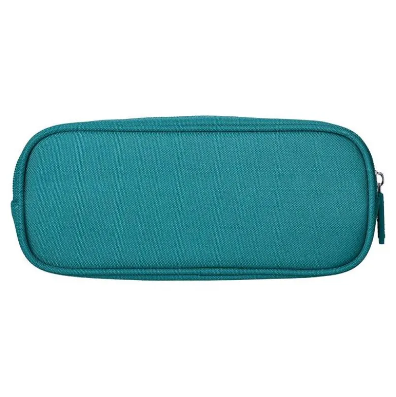 ESTUCHE PORTATODO LIDERPAPEL CLASSIC OVALADO 2 CREMALLERAS CON BOLSILLO DELANTERO 210X90MM AZUL TURQUESA