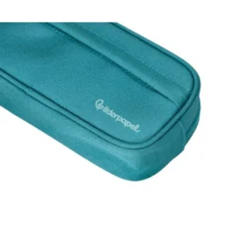 ESTUCHE PORTATODO LIDERPAPEL CLASSIC OVALADO 2 CREMALLERAS CON BOLSILLO DELANTERO 210X90MM AZUL TURQUESA