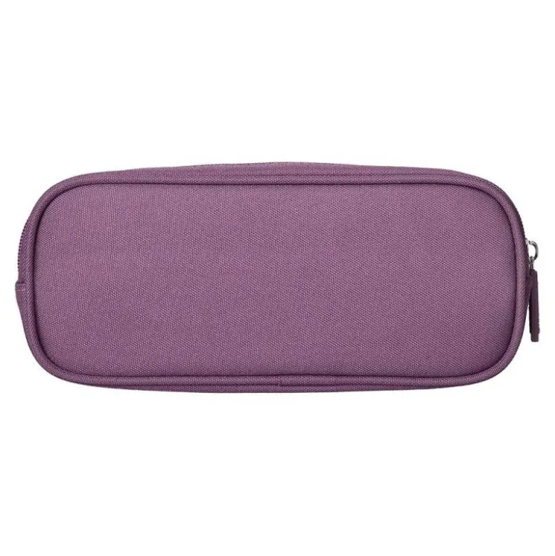 ESTUCHE PORTATODO LIDERPAPEL CLASSIC OVALADO 2 CREMALLERAS CON BOLSILLO DELANTERO 210X90MM MORADO EMPOLVADO