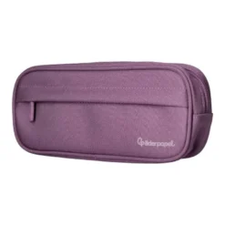 ESTUCHE PORTATODO LIDERPAPEL CLASSIC OVALADO 2 CREMALLERAS CON BOLSILLO DELANTERO 210X90MM MORADO EMPOLVADO