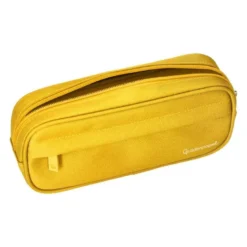 ESTUCHE PORTATODO LIDERPAPEL CLASSIC OVALADO 2 CREMALLERAS CON BOLSILLO DELANTERO 210X90MM AMARILLO