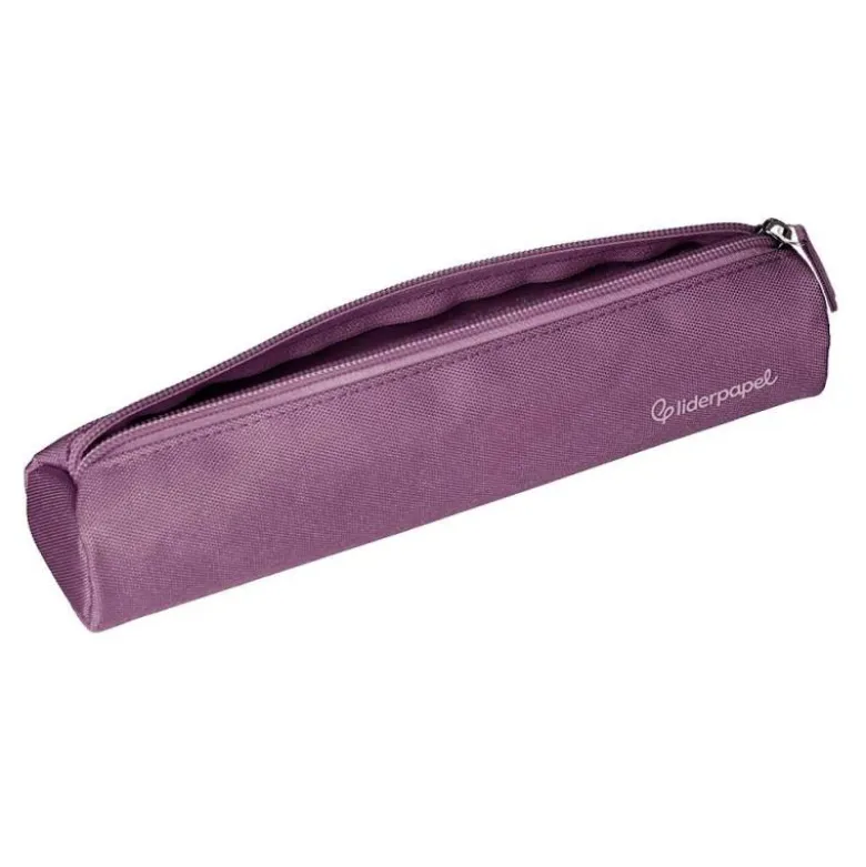 ESTUCHE PORTATODO LIDERPAPEL SLIM CILINDRICO 220X45MM MORADO EMPOLVADO