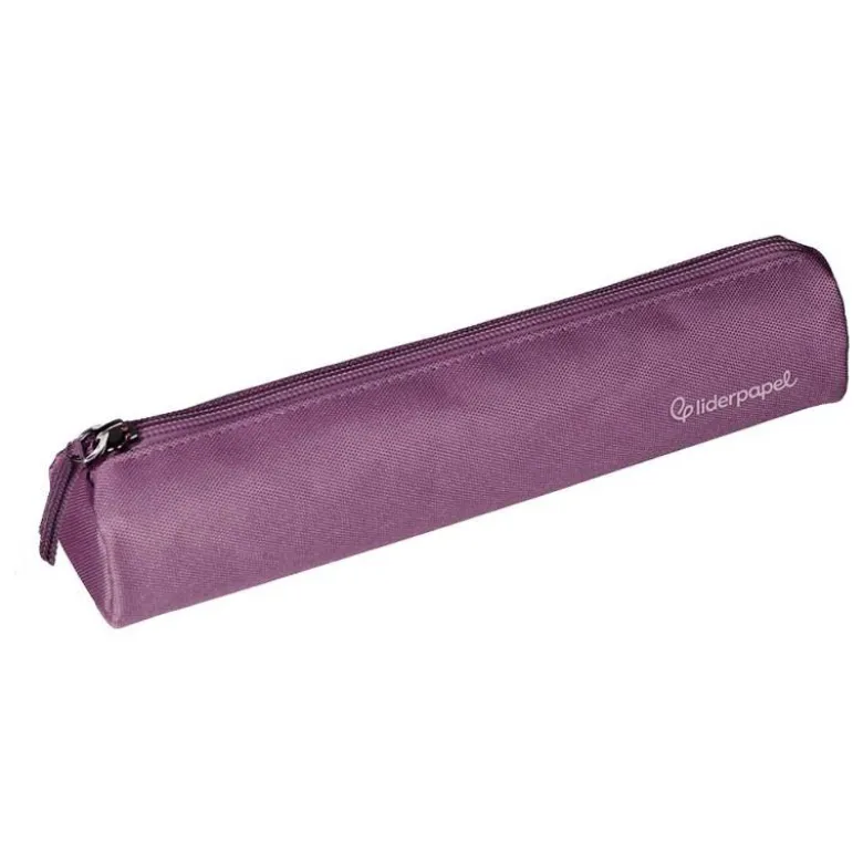 ESTUCHE PORTATODO LIDERPAPEL SLIM CILINDRICO 220X45MM MORADO EMPOLVADO