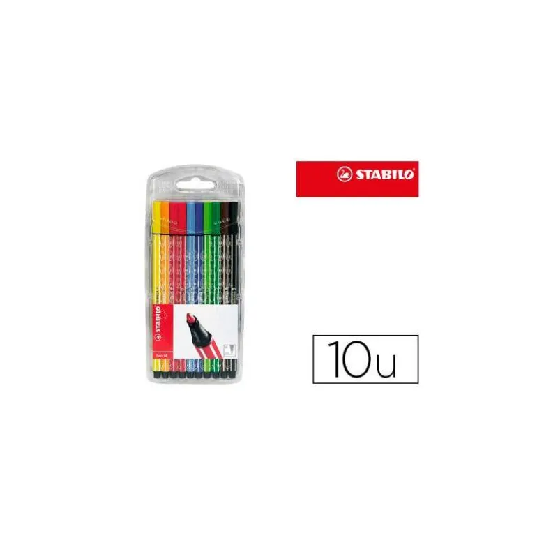 Estuche rotulador Stabilo Pen 68 acuarelable 10 unidades