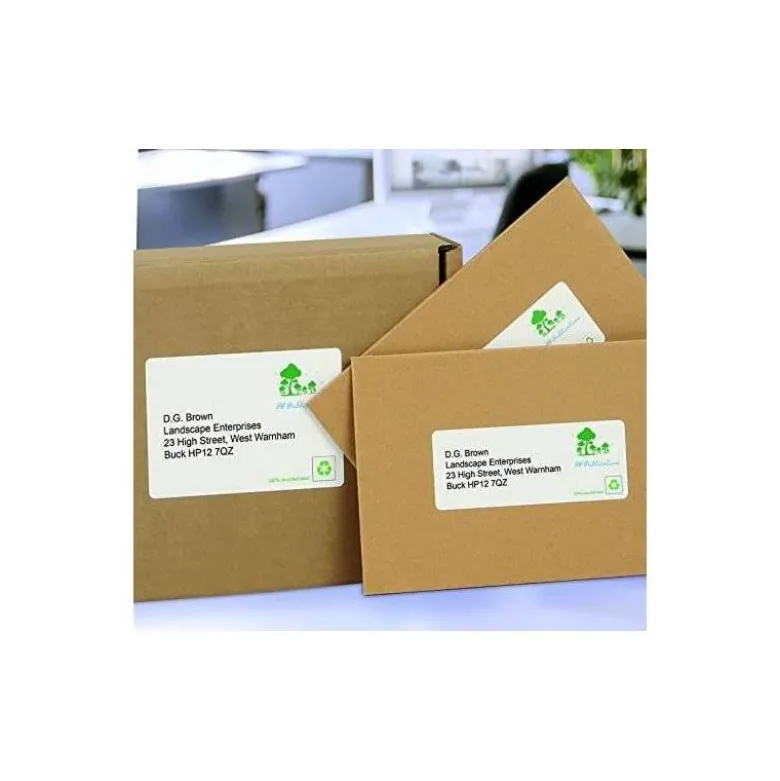 ETIQUETA ADHESIVA AVERY BLANCA PERMANENTE RECICLADA 100% PARA IMPRESORA LASER 99,1X38,1 MM CAJA DE 210