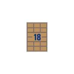 ETIQUETA ADHESIVA AVERY KRAFT EFECTO CARTON RECTANGULAR REMOVIBLE PARA IMPRESORA LASER INYECCION TINTA