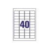 ETIQUETA ADHESIVA AVERY POLIESTER SUPER ADHERENTE BLANCA 45,7X25,4 MM IMPRESORA LASER PACK DE 800 UNIDADES