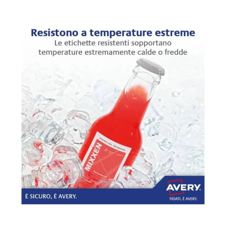 Etiqueta Adhesiva Avery 99,1x139 mm Poliester Color Blanco Caja de 8 hojas