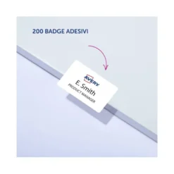 Etiqueta adhesiva Avery 80x50 mm Acetato de Seda removible láser caja de 100