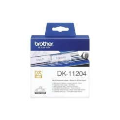 Etiqueta adhesiva brother dk11204 -tamaño 17x54 mm para impresoras de etiquetas QL -400 etiquetas-
