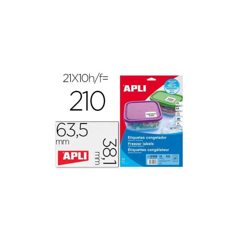 Etiqueta adhesiva marca apli 12328 63,5 x 38,1 mm