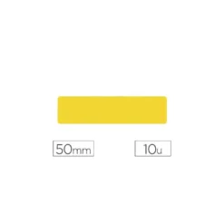 Etiqueta adhesiva marca Tarifold Tira delimitación suelo amarillo 20x5 cm
