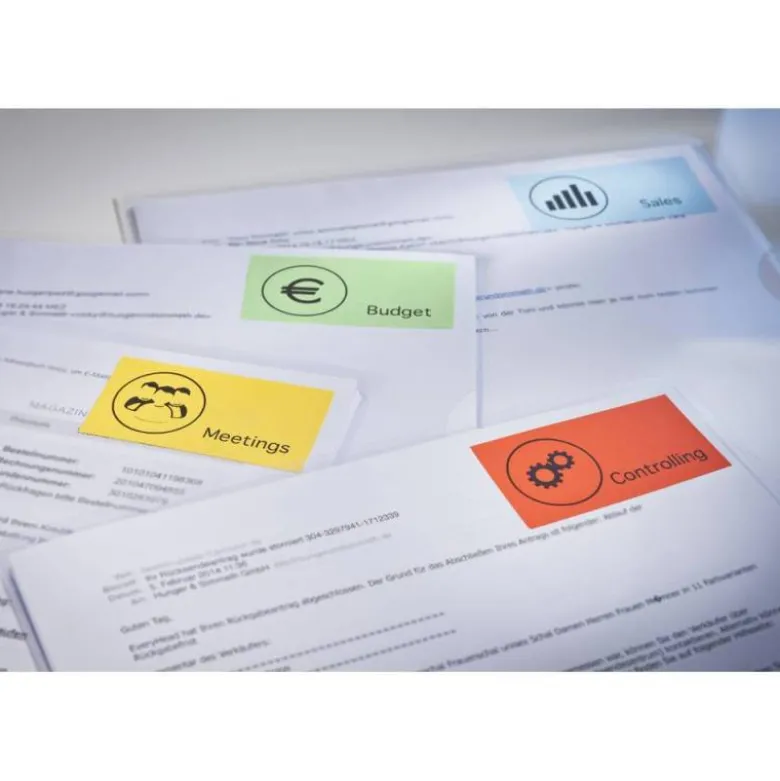 ETIQUETA ADHESIVA TICO AMARILLO FLUOR PERMANENTE CERTIFICADO FSC LASER/INKJET/FOTOCOPIA 70X36