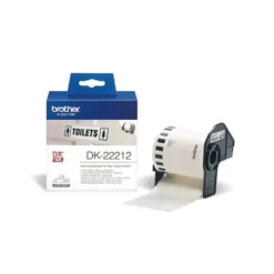 Etiqueta brother dk22212 cinta plastica continua adhesiva blanca 62x15,24 mt