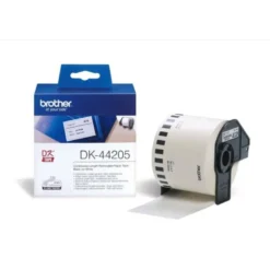 Etiqueta brother dk44205 cinta papel continuo adhesiva removible blanca 62x30,48 mt