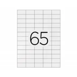 Etiqueta adhesiva Q-Connect kf00573 tamaño 38,1x21,2 mm fotocopiadora laser Ink-Jet. Caja 100 hojas A4